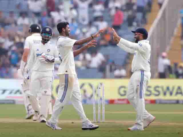 Image for IND vs NZ: India ends Day 1 on a perfect note; Gautam Gambhir is a proud coach as Sundar picks a career-best 7 for 59 as he spins out Kiwis