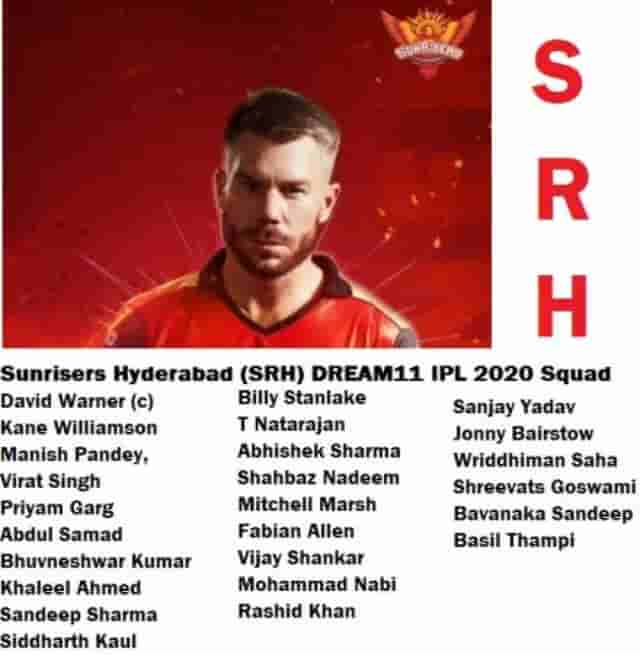 Image for DREAM11 IPL 2020 : Team Sunrisers Hyderabad : Complete Squad Analysis, Strengths, Weaknesses, Prediction