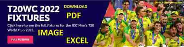 Image for T20 World Cup 2022 Schedule Download in PDF, Image and Excel