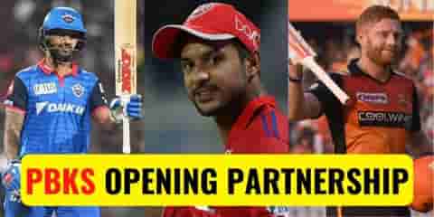 Image for IPL 2022: Top 3 Possible Opening Partnerships for Punjab Kings