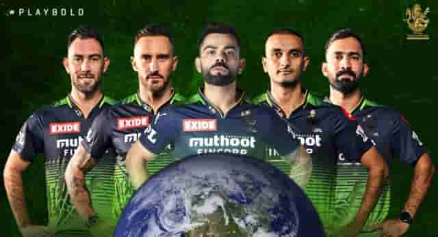 Image for RCB to wear green jersey for, ?Go Green? initiative, against SRH in IPL 2022