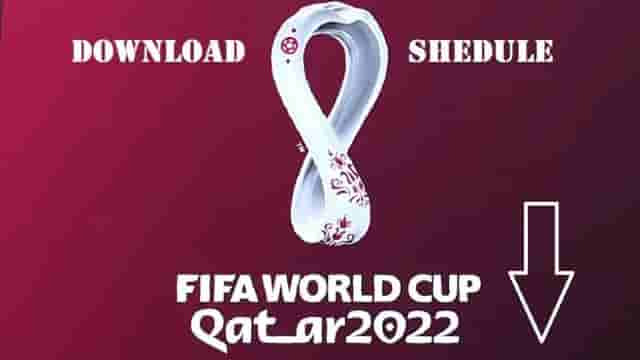 Image for FIFA World Cup 2022 Schedule PDF Download