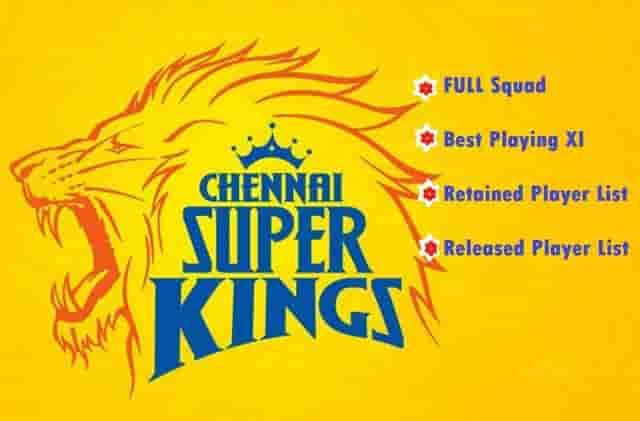 Image for CSK IPL 2023 Retained and Released Player List, FULL Squad, and Best Playing XI?