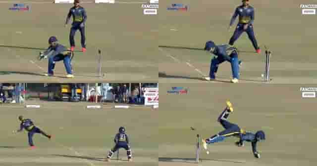 Image for Watch: Making MS Dhoni proud! Arjun Saud inflicts 2 no-look runouts in the same over in MSD style.