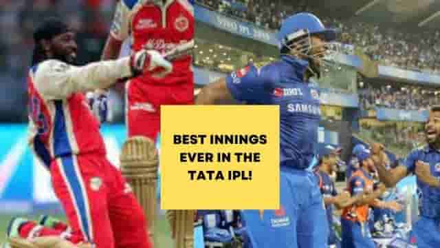 Image for TATA IPL 2023: A Look at Top 5 Memorable Innings in the History of TATA IPL. &nbsp;