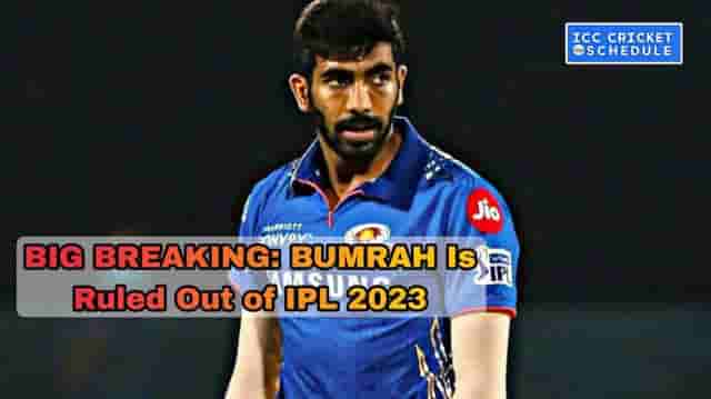 Image for IPL 2023 Breaking: Big blow to Mumbai Indians, Jasprit Bumrah ruled out of IPL 2023