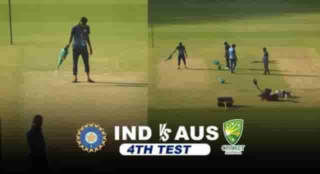 Image for IND vs AUS 4th Test Ahmedabad Pitch Pictures surface on internet, See Images