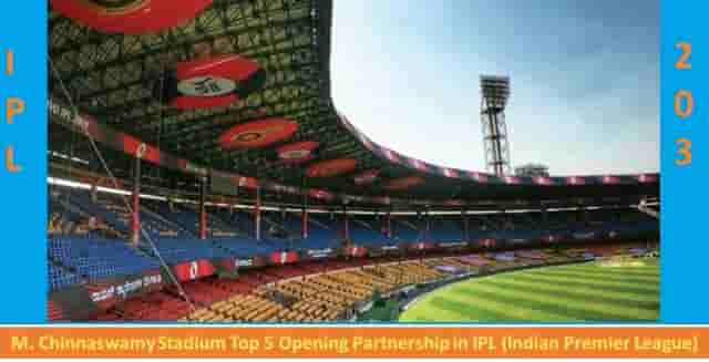 Image for M. Chinnaswamy Stadium Top 5 Opening Partnership in IPL (Indian Premier League)