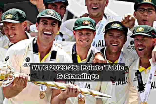 Image for WTC 2023?25: Points Table and Standings | World Test Championship 2023-25