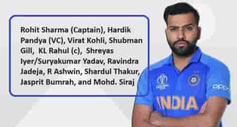 Image for Predicted India Playing XI for World Cup 2023 Debut Match against Australia!