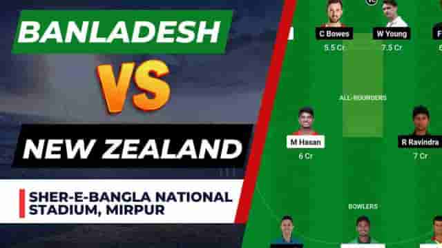 Image for BAN vs NZ Dream11 Prediction 3rd ODI Match 2023 | Bangladesh vs New Zealand Dream11 Team, Sher-e-Bangla National Cricket Stadium Pitch Report