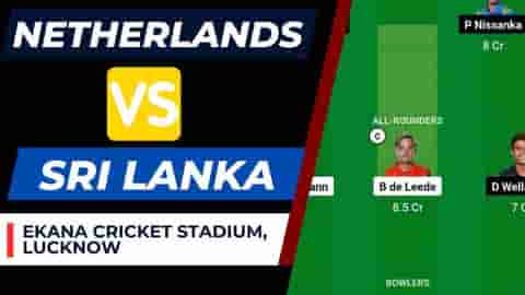 Image for NED vs SL Dream11 Prediction 19th Match World Cup 2023 | Netherland vs Sri Lanka Dream11 Team, Ekana Cricket Stadium Pitch Report