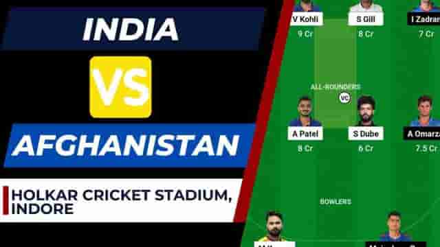 Image for IND vs AFG 2nd T20I Dream11 Prediction, Head To Head Records, Dream11 Team | India vs Afghanistan Holkar Cricket Stadium Indore Pitch Report