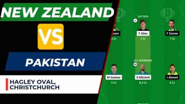 Image for PAK vs NZ 4th T20I Dream11 Prediction, Weather Forecast, Pakistan vs New Zealand Dream11 Team, Hagley Oval,?Christchurch Pitch Report | Pakistan tour of New Zealand 2023