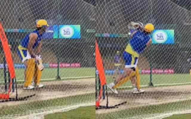 Image for IPL 2024: Watch MS Dhoni starts training for IPL 2024, seen in CSK jersey at Chepauk Stadium