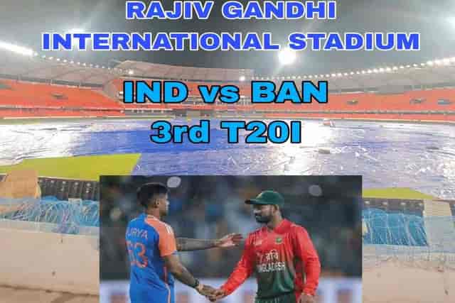 Image for IND vs BAN 3rd T20I Weather Forecast, Rajiv Gandhi International Stadium Pitch Report