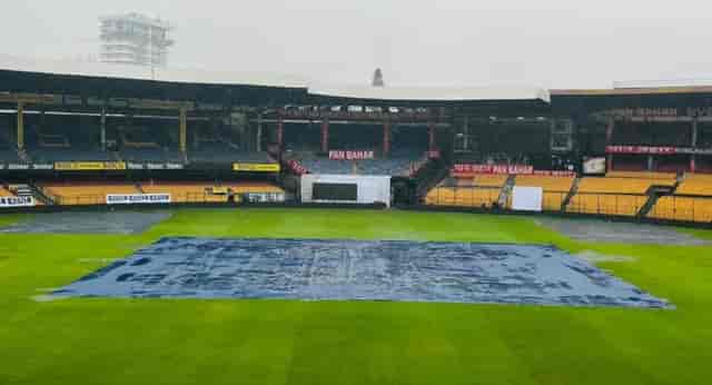 Image for IND vs NZ Day 3 Weather Forecast, Rain Prediction, and Pitch Report of M. Chinnaswamy Stadium