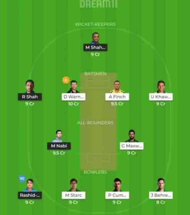 Image for ICC Cricket World Cup 2019 Match 4: Afghanistan vs Australia Dream11 Team for Today Match