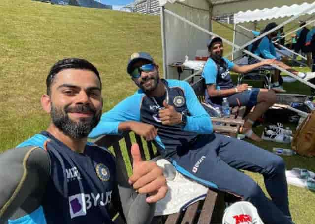 Image for ICC WTC Final: Virat Kohli shares a quick picture with Siraj and Ishant amid practice sessions