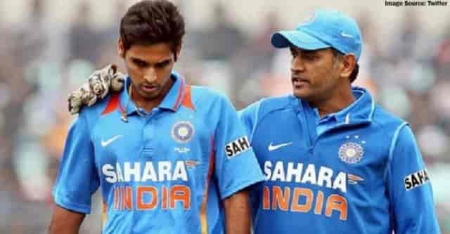 Image for Bhuvneshwar Kumar explains why MS Dhoni was important for India