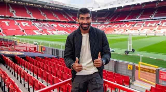 Image for Jasprit Bumrah visits Manchester United?s home ground in Old Trafford