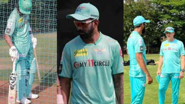 Image for Lucknow Super Giants new jersey for IPL 2022, KL Rahul begin his IPL training