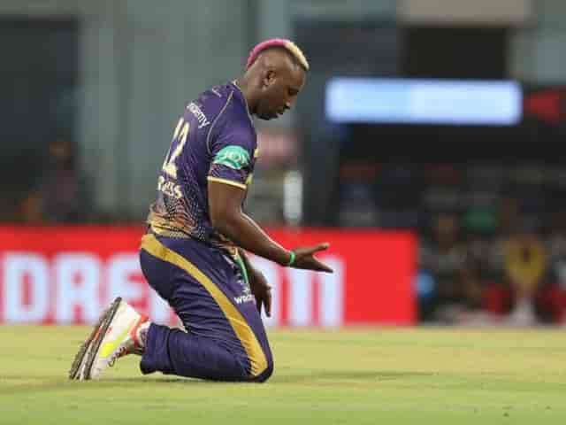 Image for Andre Russell sustained shoulder injury during KKR vs RCB match, last night