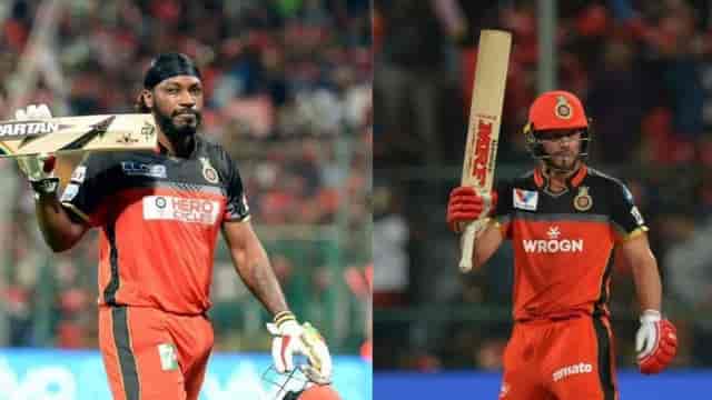 Image for IPL 2022: AB De Villiers and Chris Gayle Inducted into the RCB Hall of Fame.&nbsp;