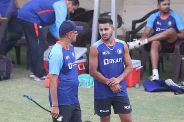 Image for Will Umran Malik make his debut in T20I series against South Africa, coach Dravid gives a hint