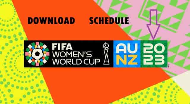 Image for FIFA Women's World Cup 2023 Schedule PDF Download