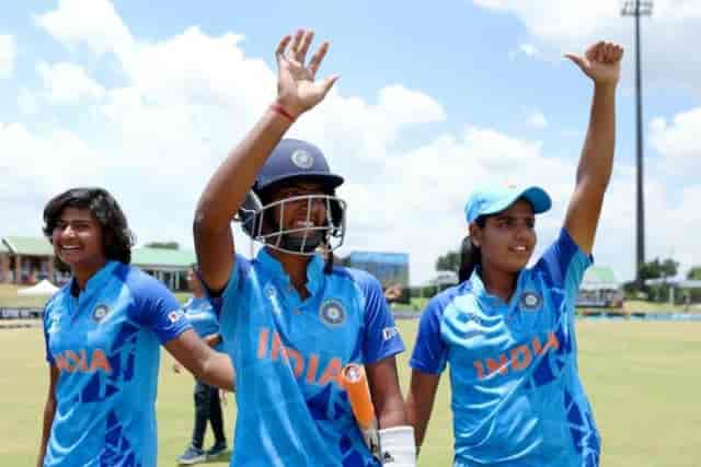 Image for India U19 into the Final of the U19 Women?s T20 World Cup! Parshavi Chopra, Shweta Sehrawat power India to beat Kiwis in semifinal | IND u19 vs NZ u19