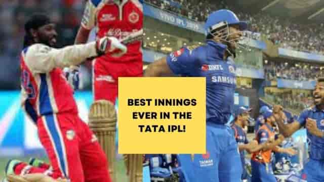 Image for TATA IPL 2023: A Look at Top 5 Memorable Innings in the History of TATA IPL. &nbsp;