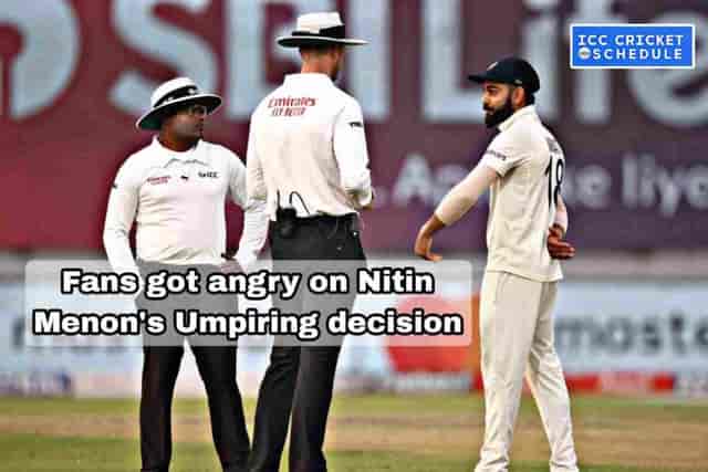 Image for IND vs AUS, 2nd Test: Fans got angry due to the wrong umpiring by umpire Nitin Menon, fans showed their anger on social media