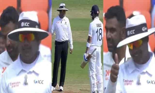 Image for IND vs AUS 2023: WATCH: ?Main hota to pakka out tha? Virat Kohli?s hilarious dig at Nitin Menon on his umpire?s call decision for Travis Head