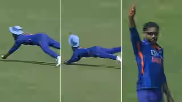 Image for IND vs AUS 1st ODI: Watch Ravindra Jadeja take a brilliant catch to dismiss Marnus Labuschagne during India vs Australia 1st ODI