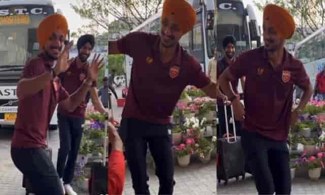 Image for RR vs PBKS: WATCH - Bhangra star Arshdeep Singh turns into a Bihu dancer on arriving in Guwahati