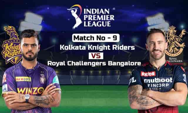 Image for KKR vs RCB Dream11 Prediction, IPL 2023 Match 9 Fantasy Team, Playing11, Pitch Report, Head to Head, Live Streaming Details