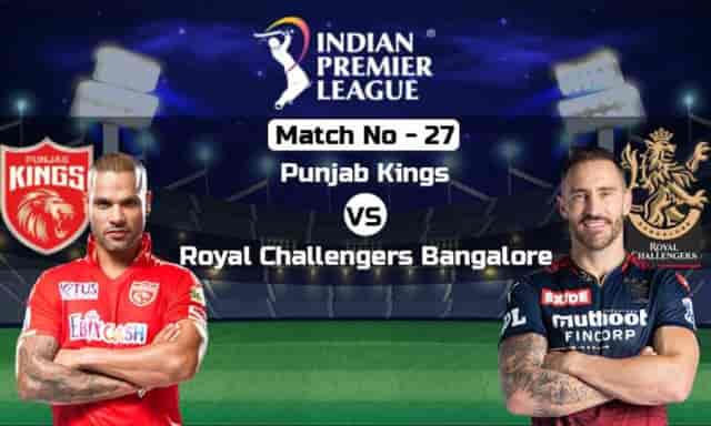 Image for IPL 2023 PBKS vs RCB: Punjab Kings vs Royal Challengers Bangalore | Live Score, Result | News and updates | IPL 2023 Match No 27