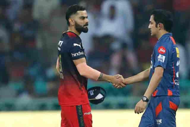 Image for IPL 2023: Again!! War of Words Between Virat Kohli and Gautum Gambhir After 10 Years, RCB Won by 18 Runs