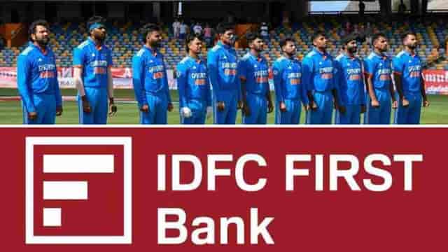 Image for IDFC Bank Become New Title Sponsor of Team India Home Games Says reports