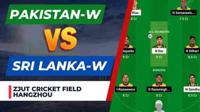 Image for PAK-W vs SL-W Dream11 Prediction Asian Games 2023 | Pakistan Women vs Sri Lanka Women Dream11 Team, ZJUT Cricket Field Hangzhou Pitch Report