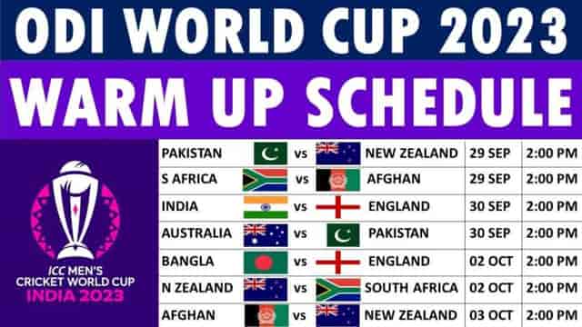 Image for World Cup 2023: India's Next Warm-up Match? Check Out The Full World Cup 2023 Warm-up Schedule and Venues.