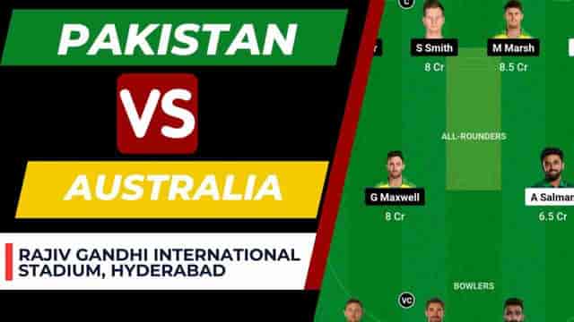 Image for PAK vs AUS Dream11 Prediction World Cup Warm-up Match | Pakistan vs Australia Dream11 Team, Rajiv Gandhi International Stadium Hyderabad Pitch Report