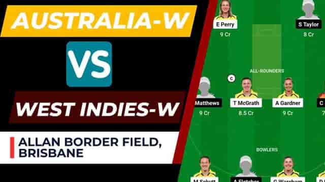 Image for AUS-W vs WI-W Dream11 Prediction 3rd T20I Match | Australia Women vs West Indies Women Dream11 Team, Allan Border Field Brisbane Pitch Report