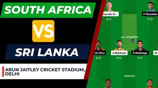 Image for SA vs SL Dream11 Prediction World Cup 2023 Match No.3 | South Africa vs Sri Lanka Dream11 Team, Arun Jaitley Cricket Stadium Pitch Report