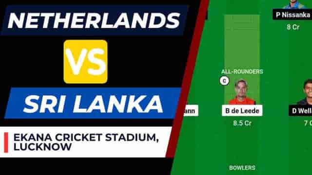 Image for NED vs SL Dream11 Prediction 19th Match World Cup 2023 | Netherland vs Sri Lanka Dream11 Team, Ekana Cricket Stadium Pitch Report