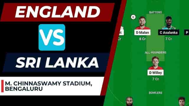 Image for ENG vs SL Dream11 Prediction 25th Match World Cup 2023 | England vs Sri Lanka Dream11 Team, M. Chinnaswamy Stadium Pitch Report