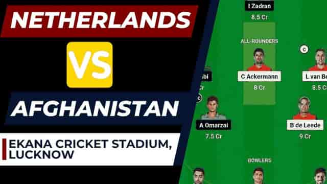 Image for NED vs AFG Dream11 Prediction World Cup 2023 | Netherlands vs Afghanistan Dream11 Team, Ekana Cricket Stadium Pitch Report