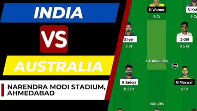 Image for IND vs AUS Dream11 Prediction [C &amp; VC] World Cup 2023 Final | India vs Australia Dream11 Team, Narendra Modi Stadium Pitch Report