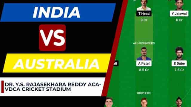 Image for IND vs AUS Dream11 Prediction [C &amp; VC] 1st T20I Match | India vs Australia Dream11 Team, Dr. Y.S. Rajasekhara Reddy ACA-VDCA Cricket Stadium Pitch Report